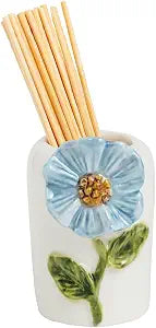 Mud Pie Stoneware Blue Flower Toothpick Holder