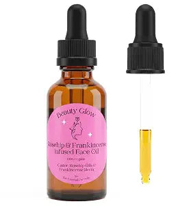 Frankincense Resin Infused Organic Castor & Rosehip Oils for Face Age Defying Miracle Facial Moisturizer Cold Pressed Serum Natural Skincare Hydrates Skin Moisturizing 1 Fl Oz