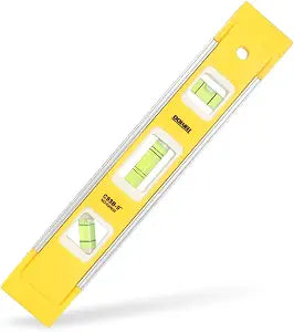 DOWELL 9 Inch Magnetic Spirit Level, Leveler Tool, 1-Pack, Yellow