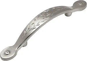 Cosmas 10 Pack 465SN Satin Nickel Leaf Pull 3 Inch Hole Centers
