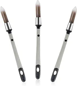 3 Pcs Paint Brushes for Painting Walls 0.37 Inch Small Paint Brush, Trim Paint Brushes Edge Painting Tool for Baseboards Furniture House Wall Corners Detail Paint Edger Brush and Touch Up Painting