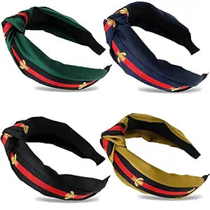 NODG 4 Pieces Knotted Headbands Turban for Women Wide Boho Diademas Para Mujer Womens Hair Knot Gift