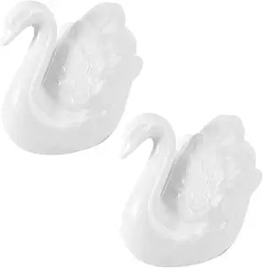 2pcs Swan Toilet Bolt Covers, Ceramic Lovely Toilet Screw Covers Decorative