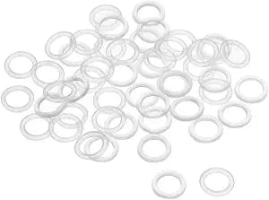 uxcell Nylon Flat Washers M5 7.5mm OD 5mm ID 1mm Thickness Sealing Gasket for Faucet Pipe Water Hose, Clear, Pack of 50