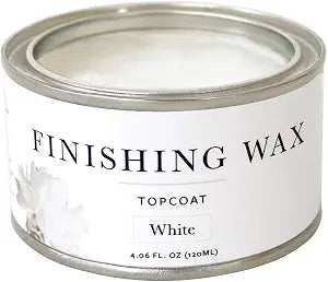 Jolie Finishing Wax - Protective topcoat Paint - Use on interior furniture, cabinets, walls, home decor and accessories - Odor-Free, Non-Hazardous - White - 120 ml