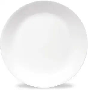 Corelle Vitrelle 6-Piece Salad Plates Set Triple Layer Glass and Chip Resistant, 8-1/2-Inch Lightweight Round Plates, Winter Frost White