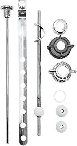 PF WaterWorks PF0909 Pop-Up Drain Repair Kit - Threaded Adjustable Center Pivot/Ball Rod with 3 Nuts, Gasket, 3 Sizes of Balls with Pull Rod/Linkage, Chrome