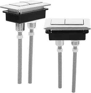 DOITOOL Dual Flush Toilet Button Replacement 2-Pack Rectangular Push Flusher for Toilet Water Tank Universal Fit for Bathroom Parts Easy Installation and Water Control