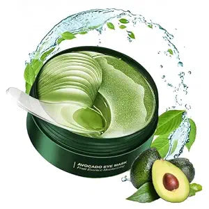 firstfly 60 Pcs Avocado Eye Mask, Under Eye Patches for Dark Circles and Puffiness, Moisturizing Nourishing Eye Treatment Mask, Improving Eye Skin Dryness, Fine Lines and Wrinkles
