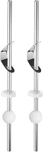 uxcell 2Pcs Sink Drain Extension Rod, Extension Rod Converter Iron Vertical/Horizontal Pull Rods for Bathroom Sink Drain Replacement Parts, 18cm Rod/17mm Ball