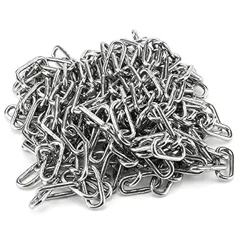 39 Feet x 1/8 Inch 304 Stainless Steel Chain, 12m x 3mm Heavy Duty Chain Links, Rust Proof Coil Chain Metal Utility Decorative Chain for Clothesline, Hanging Swing, Chain Hardware, Load 500lb
