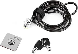 Laptop Cable Lock, Hardware Security Cable Lock with Keys, Anti Theft Combination Lock Compatible with Laptop Monitor Tablet Surface Projector and Other Electronic Devices (1 Pack)