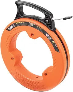 Klein Tools 56335 25-Foot x 1/4-Inch Flat Electrical Fish Tape, Steel