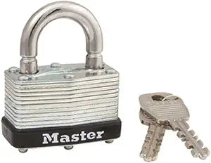 Master Lock 500KABRK Breakaway Shackle Laminated Steel Padlock, Silver, 0.281 in. shackle diameter
