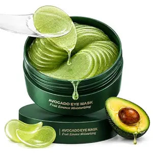 Lingyun Avocado Under Eye Patches 60PC, Hyaluronic Acid Centella Eye Mask