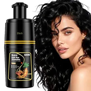 IIIMEIDU Black Hair dye Shampoo 3 in 1, Hair Color Shampoo for Gray Hair