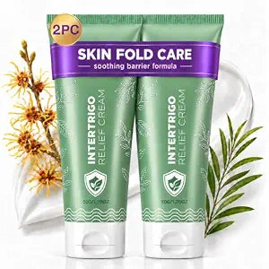 Intertrigo Cream - 2 Pack Intertrigo Relief Cream For Skin Folds Care, Chafing & Intertrigo Rash Cream for Moisture & Friction Protection - Fast Drying Formula With Zinc Oxide & Witch Hazel Extract