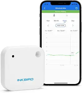 Inkbird Wireless Thermometer Humidity and Temperature Monitor, IBS-TH2 Freezer Thermometer Bluetooth Temperature Sensor Smart, with APP for Android and iOS (Temperature and Humidity Sensor)