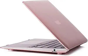 Compatible with MacBook Air 13 Inch A2337 (M1) / A2179 / A1932 (2021 2020 2019 2018 Release) - Snap On Hard Shell Case Cover for MacBook Air 13 Retina Display with Touch ID (Rose Gold)