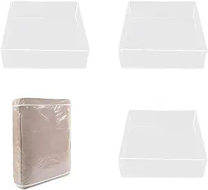 4 Pcs Plastic Sofa Seat Cushion Covers Waterproof Couch Covers