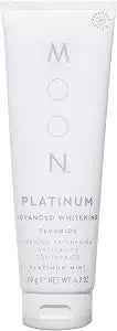 MOON Platinum Advanced Teeth Whitening Toothpaste for Adults, Mint, 4.2 Oz