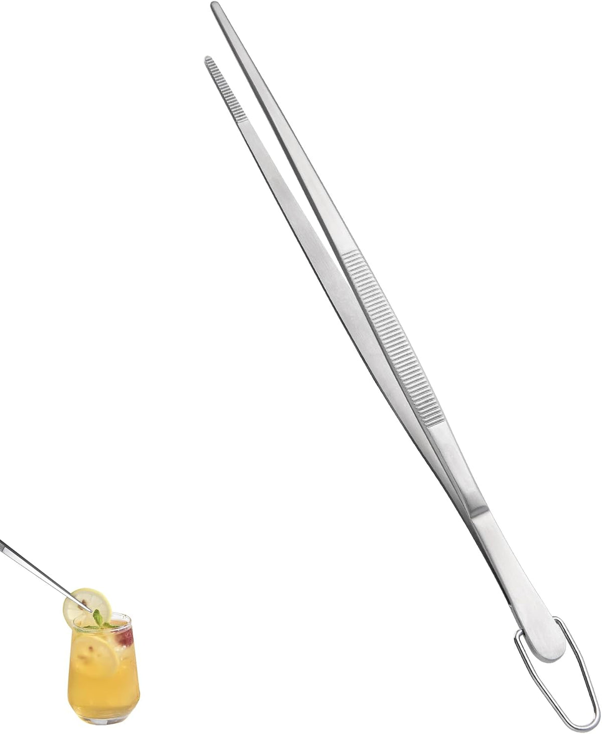 U-Taste Kitchen Cooking Tweezer, 18/8 Stainless Steel Tong, 10"/Pointed Tip