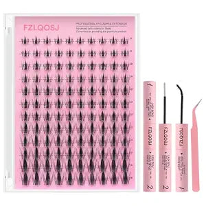Lash Clusters Kit. Cluster Eyelash Extensions.Volume Lash Clusters.FZLQOSJ Manga Lash Clusters. Eyelash Clusters Kit.Diy Lash Extension Kit.Pro Lash (Aestheticï¿½ï¿½ï¿½ï¿½ï¿½