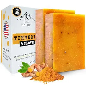 iHeart Balancing, Moisturizing & Cleansing Turmeric Bar Soap (2-Pack)