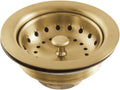 Kingston Brass K111BBB 3-1/2" Kitchen Sink Basket Strainer, Brushed Brass