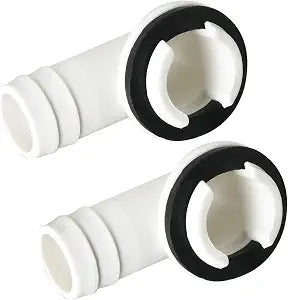 MEETOOT 2pcs 20mm Air Conditioner Drain Hose Connector Conduct Condensate Plug Teeth Seal Elbow Fitting for Window AC Unit Mini Split Frigidaire