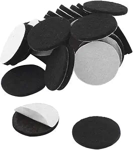 uxcell Furniture Pads Round 20mm 30pcs Self-Stick Felt Pads Black