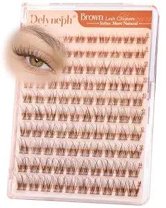 Brown Lash Clusters Wispy Eyelash Clusters Natural Short 8 10 12 14