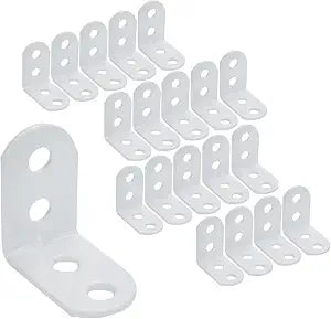 Coshar 20 Pcs Small Right Angle Bracket Corner Brace L Shape Shelf Bracket