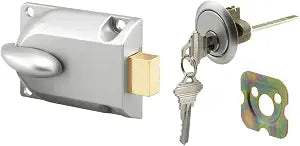 Prime-Line Center Mount Deadbolt Lock, Keyed Cylinder, Aluminum