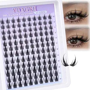 Anime Lash Clusters with Spikes Manga Eyelash Clusters Invisible Band Spiky Clusters Eyelash Extensions Natural Cluster Lashes Wispy 10-16mm DIY Lash Extension Clear Band Doll Individual Lashes 120Pcs