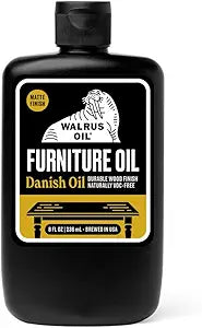 WALRUS OIL - Furniture Oil, 100% Natural. Finish, Restore, and Protect Wood. VOC-Free, 8oz Bottle
