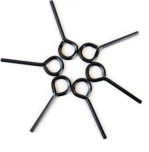 TKYPZY 6 Pack Allen Wrench Hex Key for Push Bar Door Panic Exit Devices 5/32 Inch Standard Hex Dogging Key with Full Loop Hex Key Keychain Set Solid Metal Hex Keys Wrench (Black)