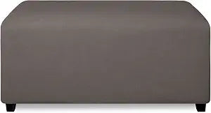 PureFit Stretch Rectangle Ottoman Cover Footstool Cover, Taupe