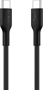 Belkin Eco USB C to USB C 60W Braided Cable 3.3ft iPhone Charger Cord