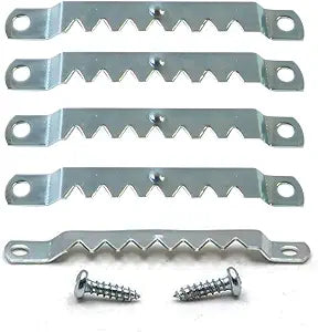 10 Pack, Large Sawtooth Picture Hangers, Zinc Plated Steel with Screws