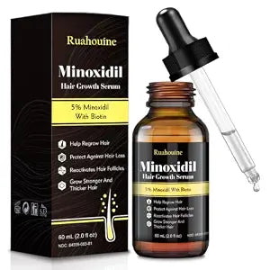 5% Minoxidil for Men and Women Hair Growth Serum, Biotin Hair Growth Serum, Natural Hair Growth Treatment for Hair Loss Hair Thinning, Thicker Fuller Healthier Hair 2.0 oz