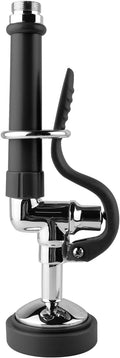 Pre Rinse Sprayer Commercial Sink Sprayer Head,1.42GPM Spray Valve Dish Nozzle with Ergonomic Handle, Faucet Parts for Commercial Kitchen Faucet,Chrome Finishedï¼ˆBlackï¼‰