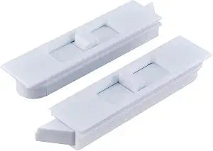 Brixwell Snap in Tilt Latch Left and Right Pair, Plastic Material, Blue White Finish, 2-21/32" Length, 3/32" Stile Snap Size, 9/32" Nose Size, Suitable for Tilt Window Applications