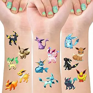 8 Sheets Cartoon Animation Waterproof Temporary Tattoos Party Supplies for Kids Birthday Decorations