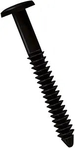 Ekena Millwork LVSL0012BL 3" Lifetime Vinyl Shutter-Lok's, Black (12/Bag), Count