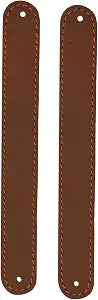 Drawer Handles Dresser Pulls Handmade from Thick Full Grain Leather Durable Versatile and Pre-Made Holes Stylish Home Improvement Accessory DIY (2, Brown)