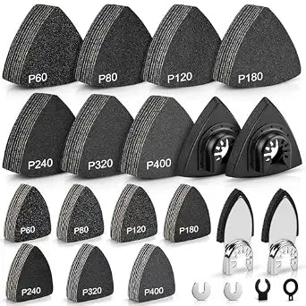 148Pcs Wet Dry Oscillating Tool Sanding Pad Kit for Tight Spaces Detailing