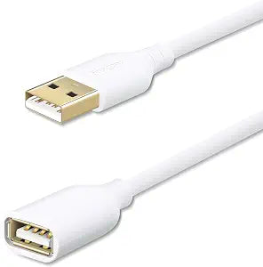 Fasgear USB Extension Cable, 10ft, White