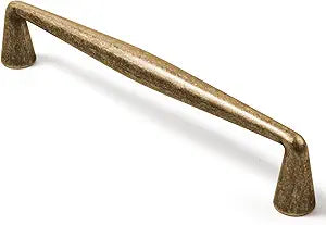 Goo-Ki Vintage Retro Antique Brass Zinc Alloy Cabinet Handles - 5.03''(128mm) Hole Center Affordable Luxury Cabinet Pull Hardware for Bedroom, Kitchen, 6 Pack