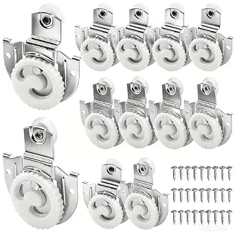 12 Pieces Closet Door Roller, Sliding Wardrobe Door Wheel Screws